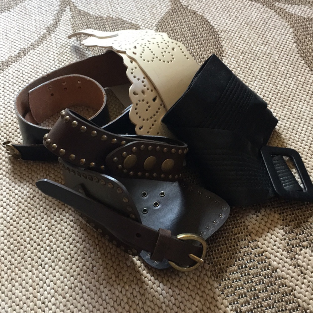 Four Thick Statement Belts